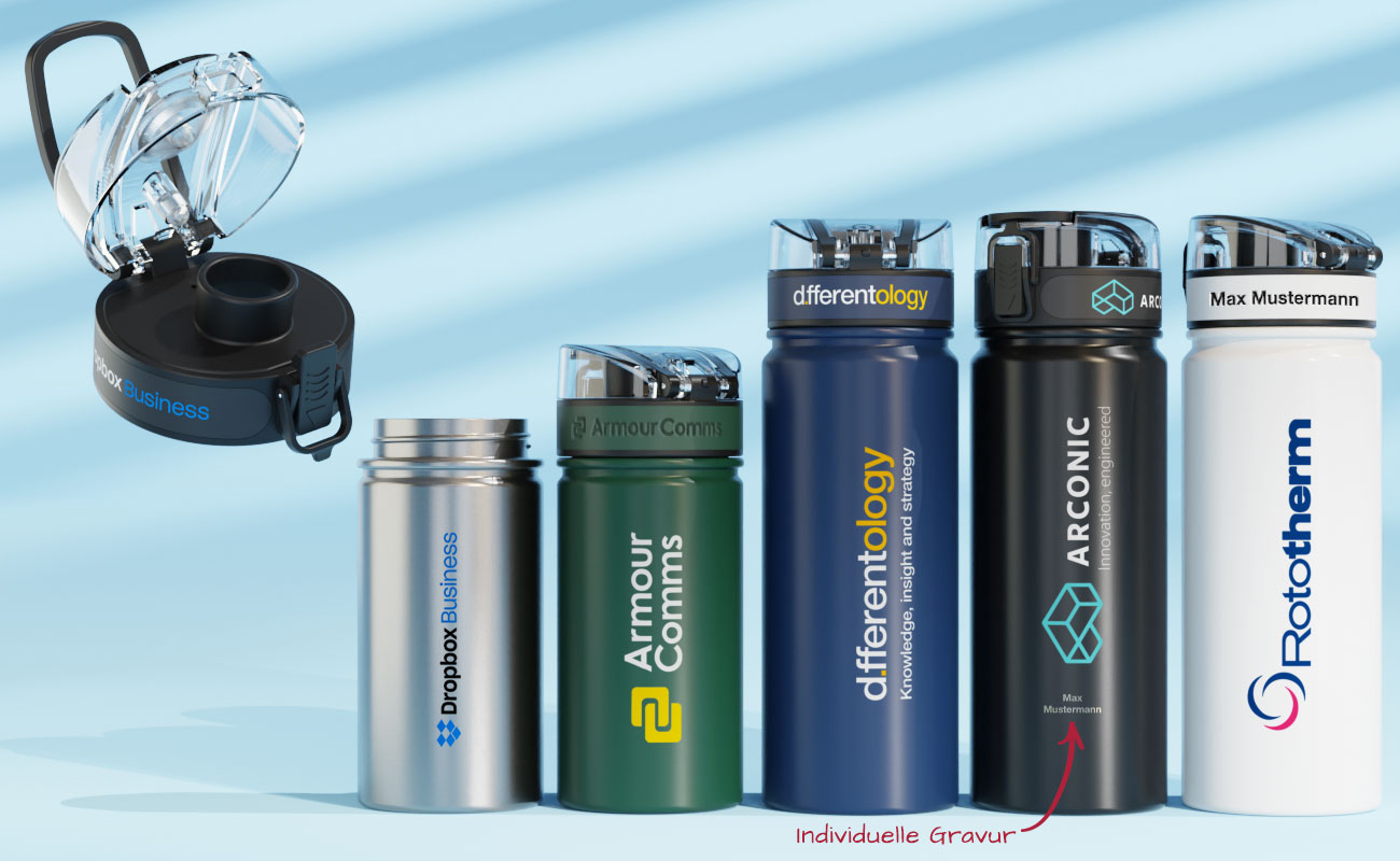 Trinkflasche Werbeartikel, Aqualok Metal